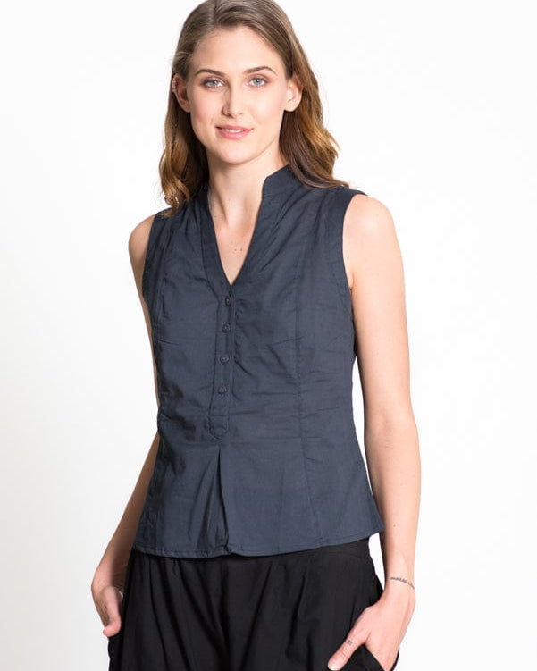 OM Designs Zoe Top Splash Swimwear Clothing Top Dark Grey / 8 201277