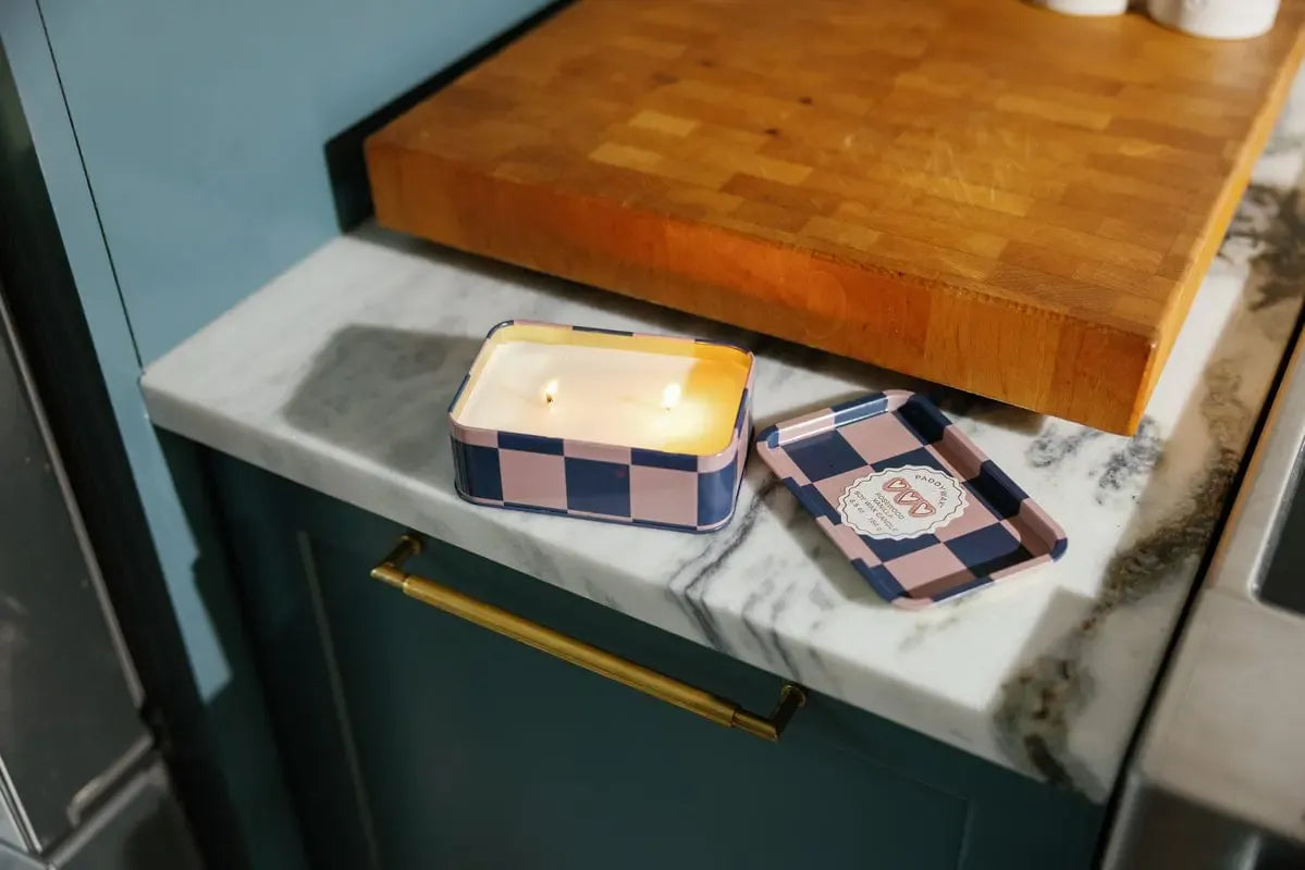 Paddywax Adopo 6.5 oz Printed Tin Hearts Candle - Rosewood & Vanilla Paddywax Adopo Eye Ceramic Candle 8oz - Incense & Smoke Splash Swimwear