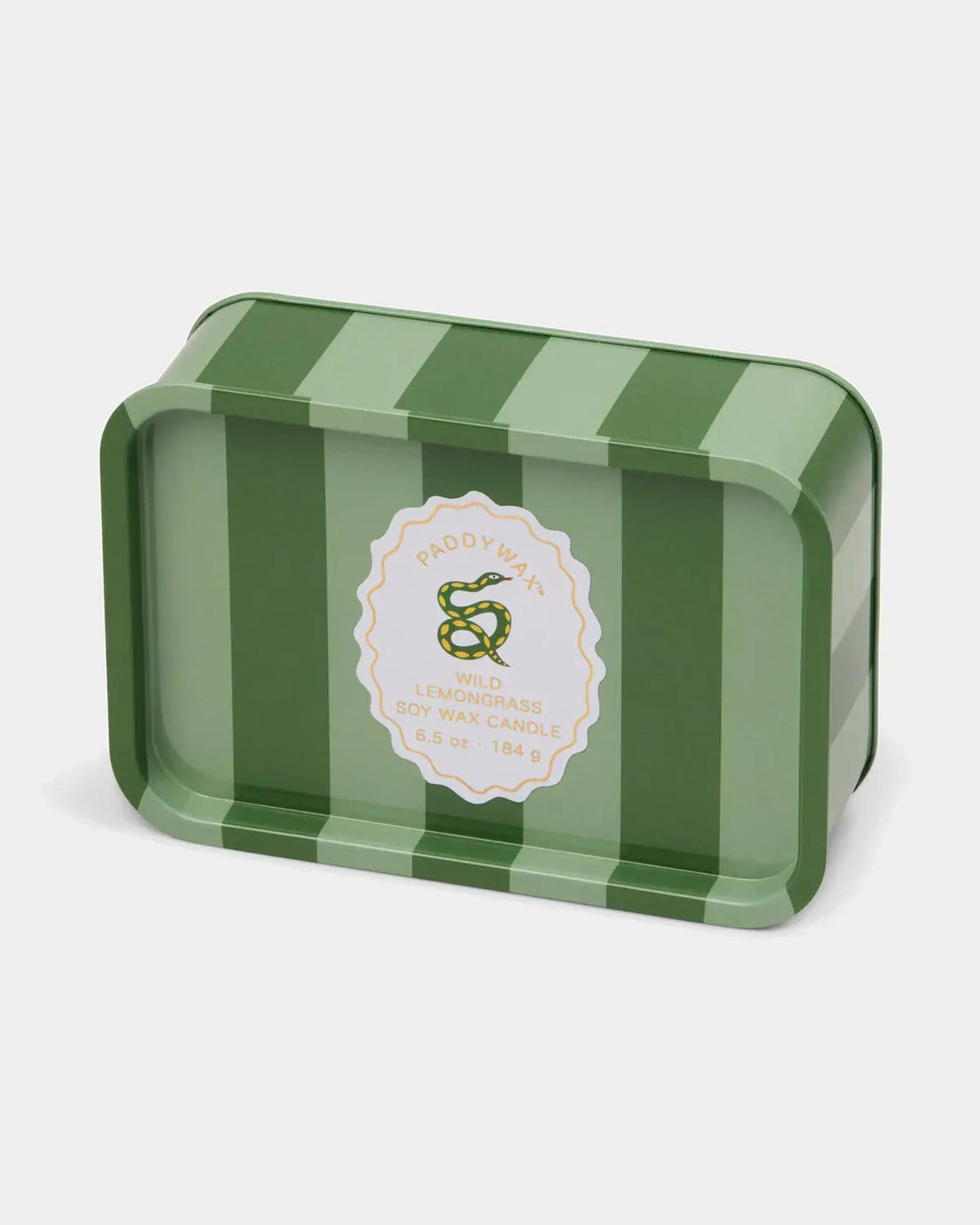 Paddywax Adopo 6.5 oz Printed Tin Snake Candle - Wild Lemongrass 13432571089529 Adopo 6.5 oz Printed Tin Snake Candle - Wild Lemongrass Splash Swimwear Accessories 840214823596