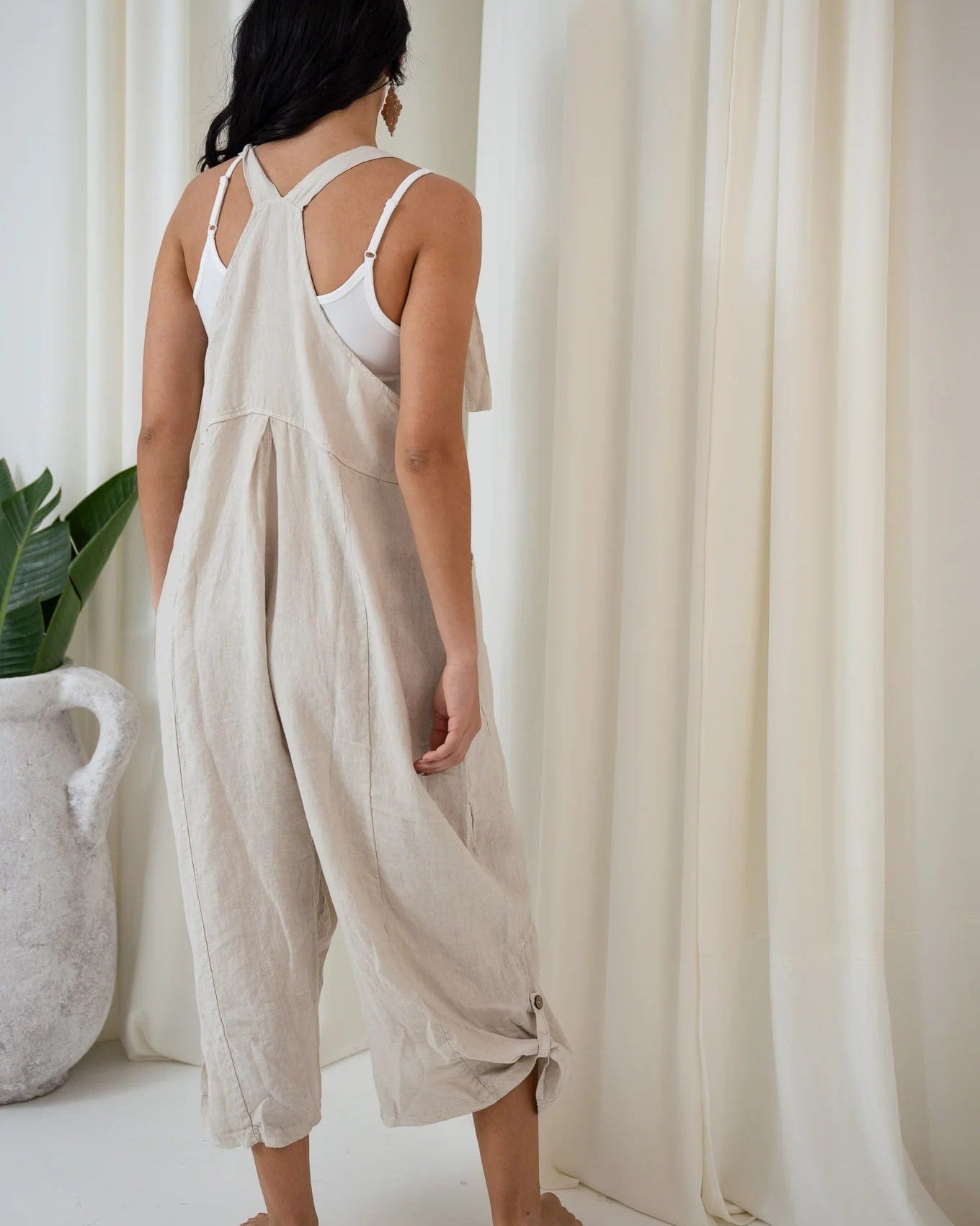 Portofino Jovie Baggy Linen Jumpsuit Jovie Baggy Linen Jumpsuit Splash Swimwear Playsuits & Jumpsuits