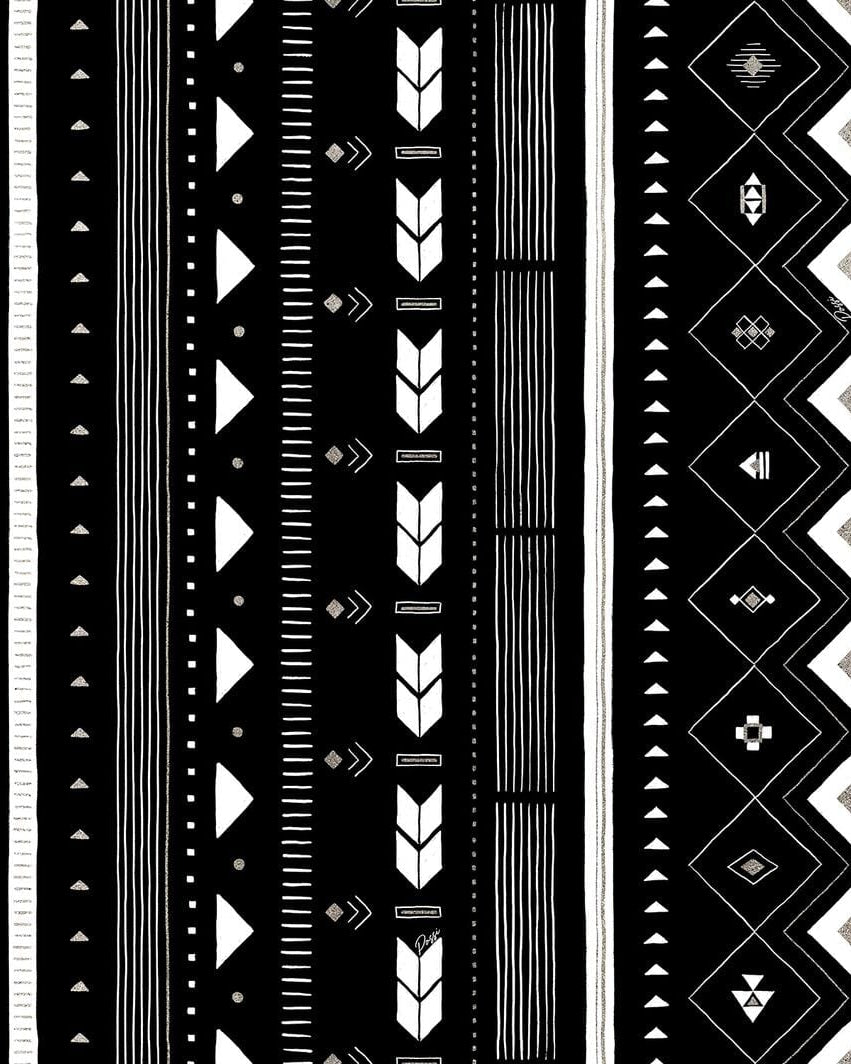 Possi the Label Freya Duster Vest Tribal - Black & Silver PLT-FDV101 Splash Swimwear Clothing O/S 794712263876