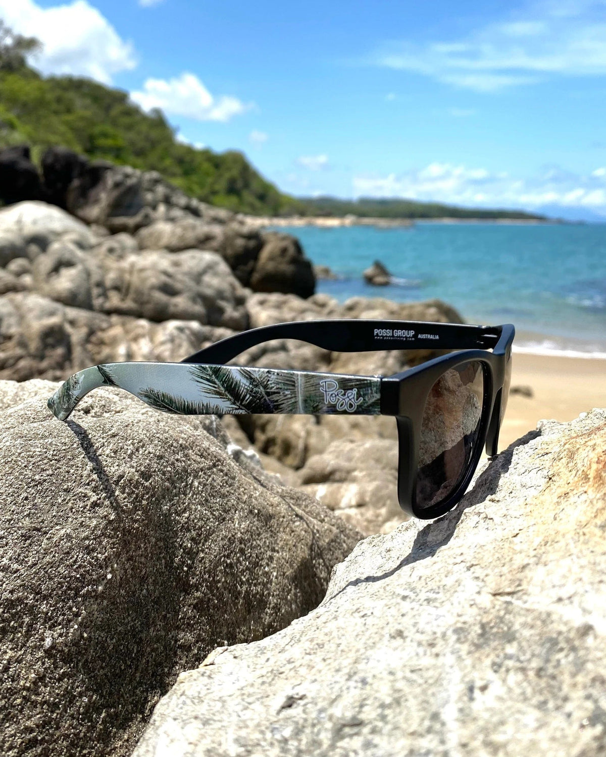 Possi the Label Ultra-Lite Sunglasses - Vintage Palm Trees PSUN109 Splash Swimwear Sunglasses 794712263241