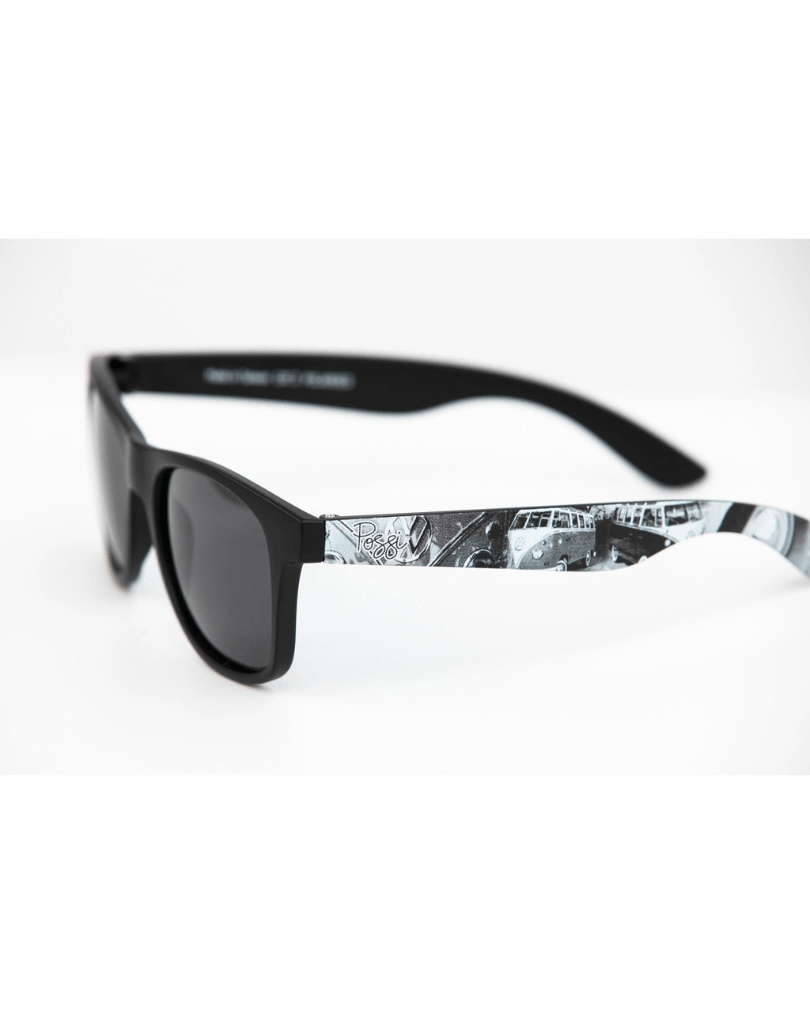 Possi the Label Ultra-Lite Sunglasses - White Kombis (Black) PSUN110-B Splash Swimwear Sunglasses 794712263258