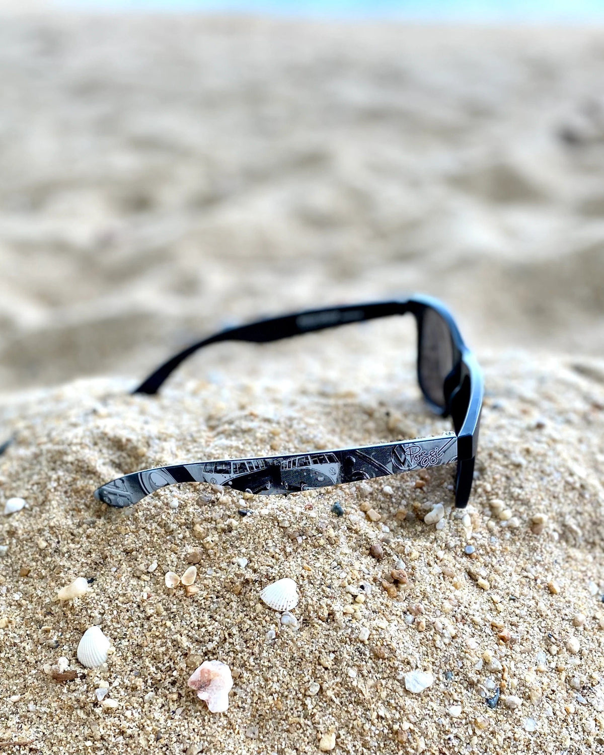 Possi the Label Ultra-Lite Sunglasses - White Kombis (Black) PSUN110-B Splash Swimwear Sunglasses 794712263258