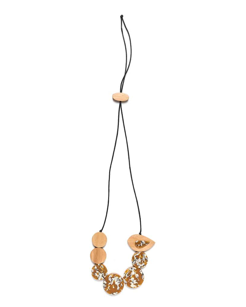 Rare Rabbit Resin Winging It Necklace 301336 Splash Swimwear Accessories Butterscotch 1000012171