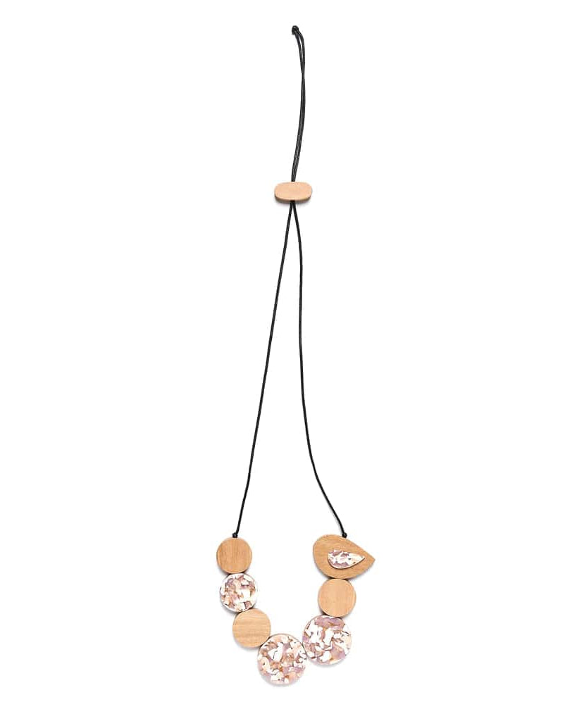 Rare Rabbit Resin Winging It Necklace 301336 Splash Swimwear Accessories Oyster 1000012169
