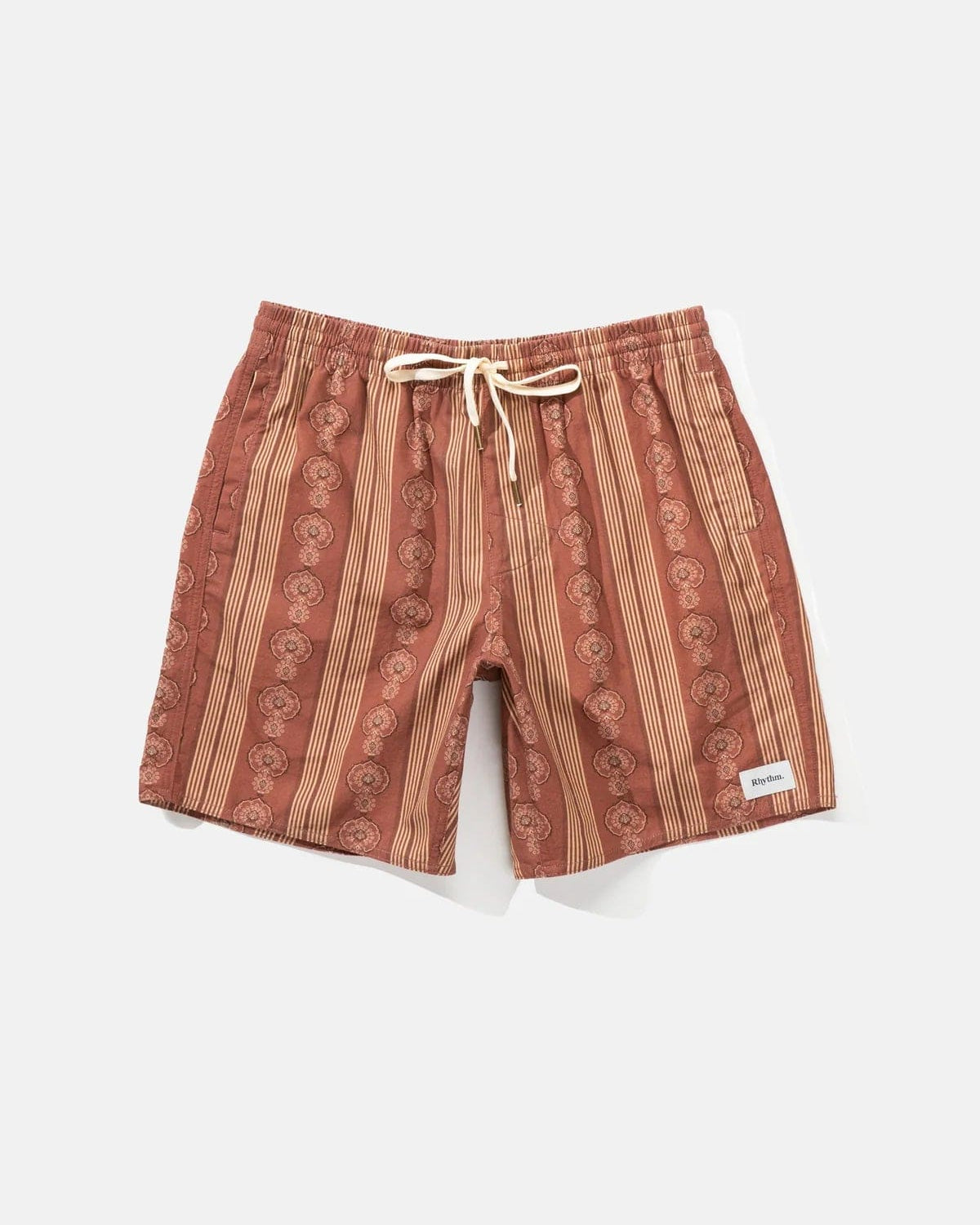 Rhythm Mens Box Jam - Baked Clay Splash Swimwear Clothing