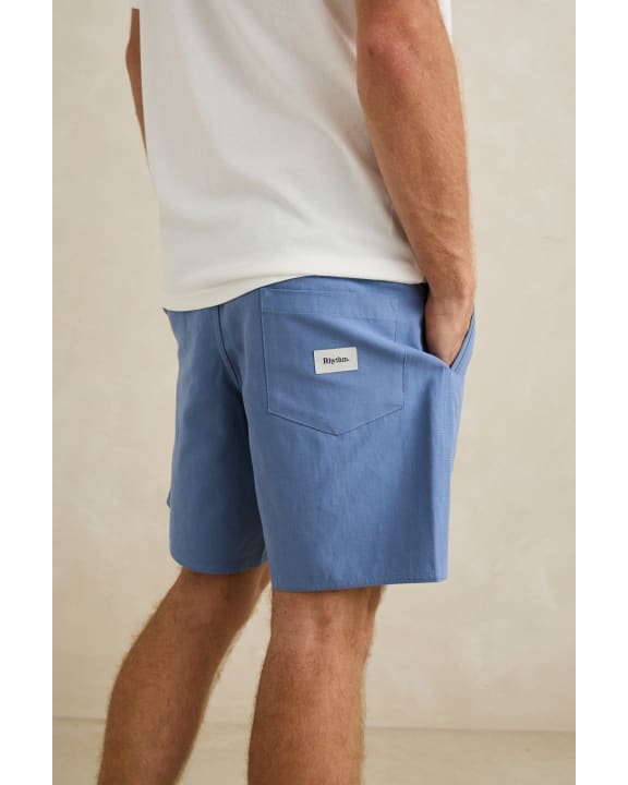 Rhythm Mens Box Jam - Blue Box Jam - Blue Splash Swimwear Clothing Pant