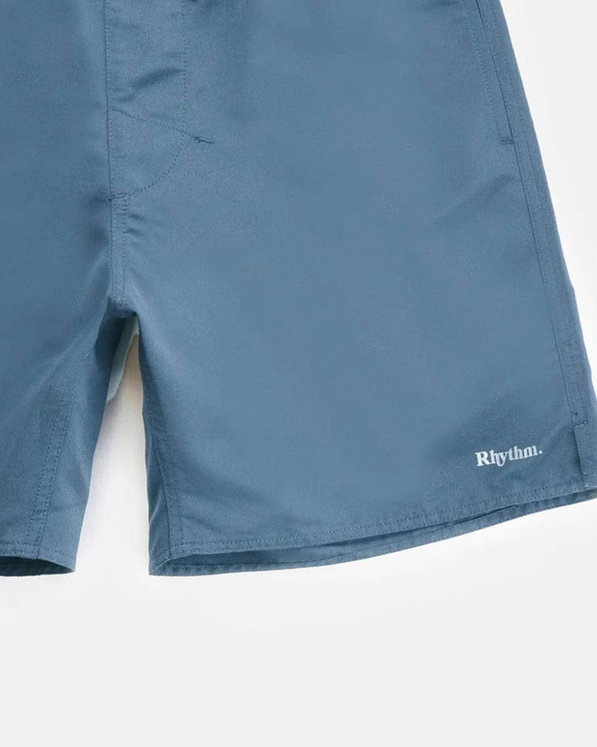 Rhythm Mens Classic Beach Short - Mineral Blue Rhythm Classic Beach Short - Mineral Blue Splash Swimwear Mens Shorts