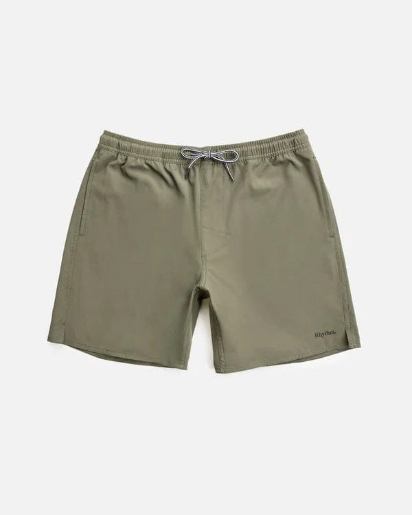 Rhythm Mens Classic Beach Short - Olive Rhythm Classic Beach Short - Olive Splash Swimwear