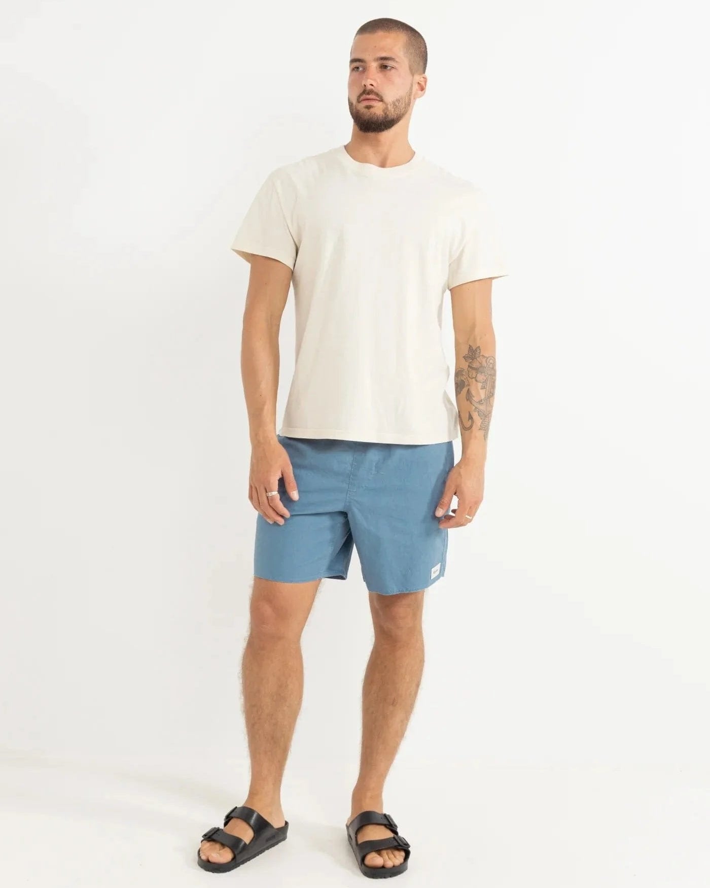 Rhythm Mens Classic Line Jam - Blue Rhythm Classic Line Jam - Blue Splash Swimwear Mens Shorts