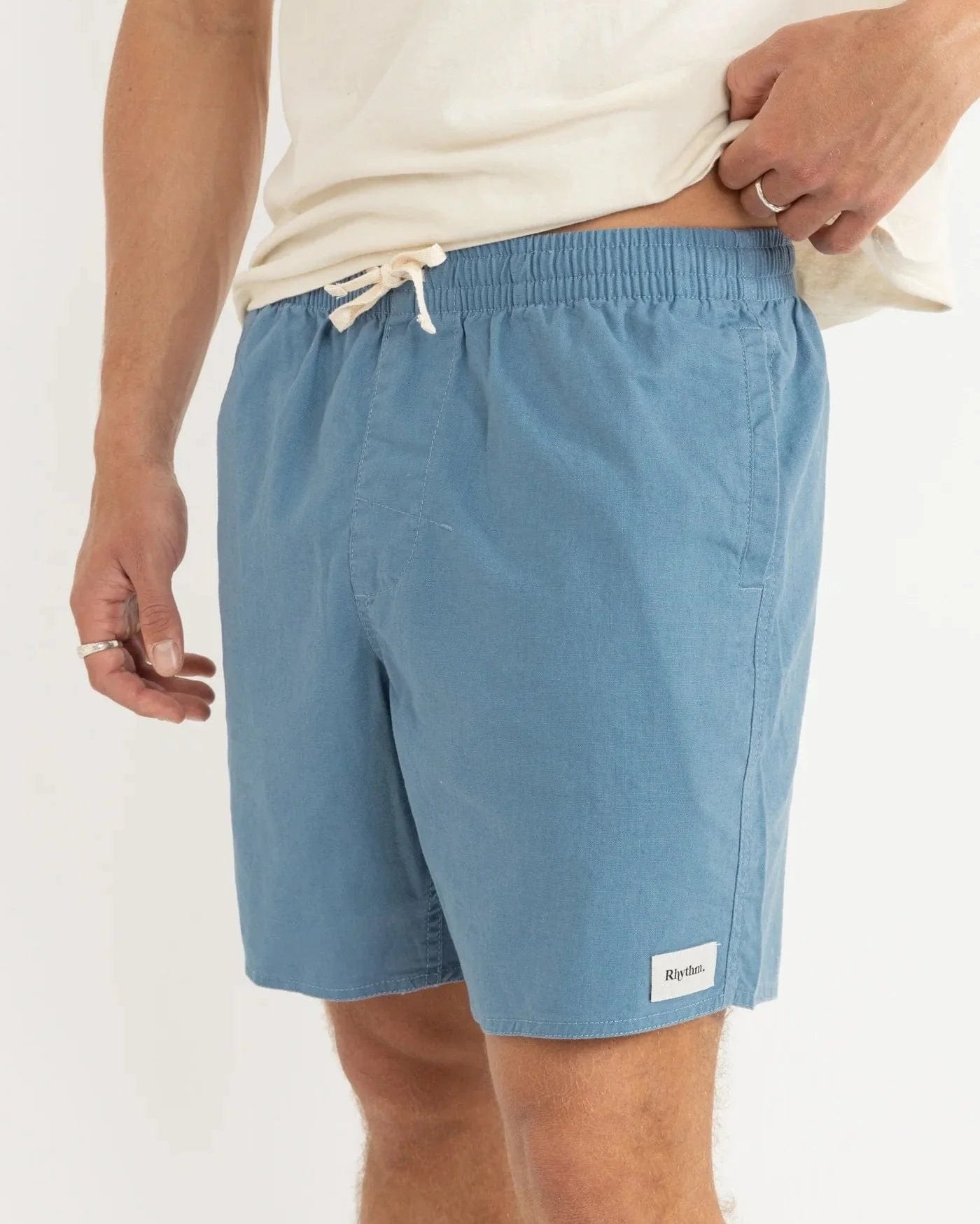 Rhythm Mens Classic Line Jam - Blue Rhythm Classic Line Jam - Blue Splash Swimwear Mens Shorts