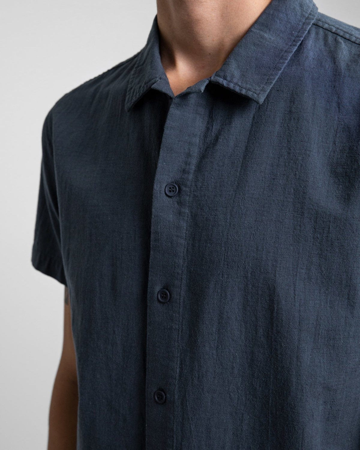 Rhythm Mens Classic Linen S/Sleeve Shirt Splash Swimwear Mens