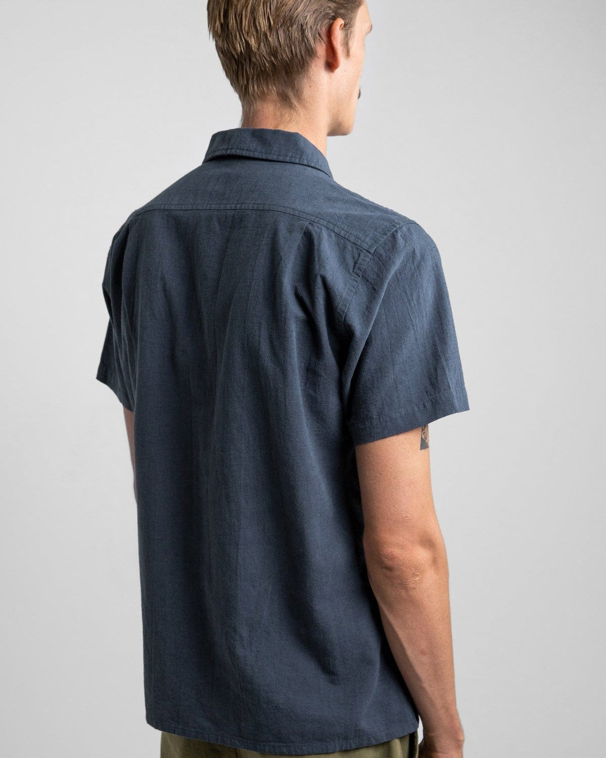 Rhythm Mens Classic Linen S/Sleeve Shirt Splash Swimwear Mens