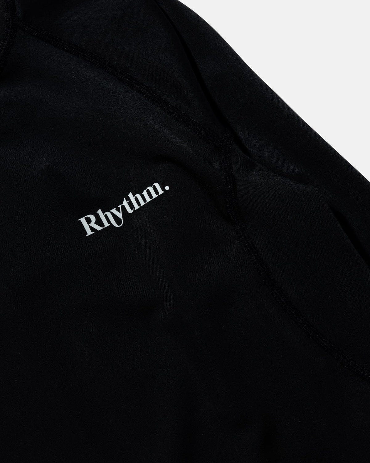 Rhythm Mens Classic Long Sleeve Rash Shirt - Black Rhythm Dobby Ss Shirt Tobacco Splash Swimwear