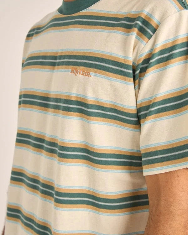 Rhythm Mens Everyday Stripe SS T-Shirt - Vintage Green Everyday Stripe SS T-Shirt - Vintage Green Splash Swimwear Shorts