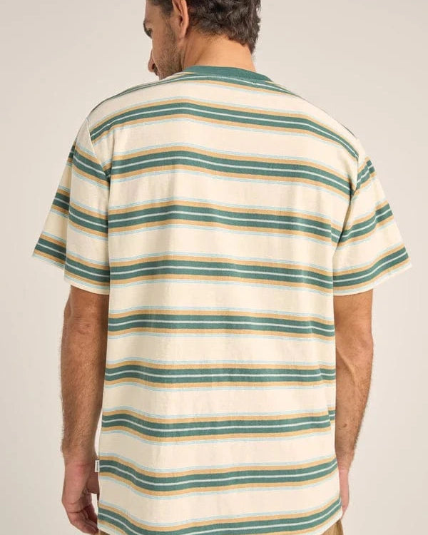 Rhythm Mens Everyday Stripe SS T-Shirt - Vintage Green Everyday Stripe SS T-Shirt - Vintage Green Splash Swimwear Shorts