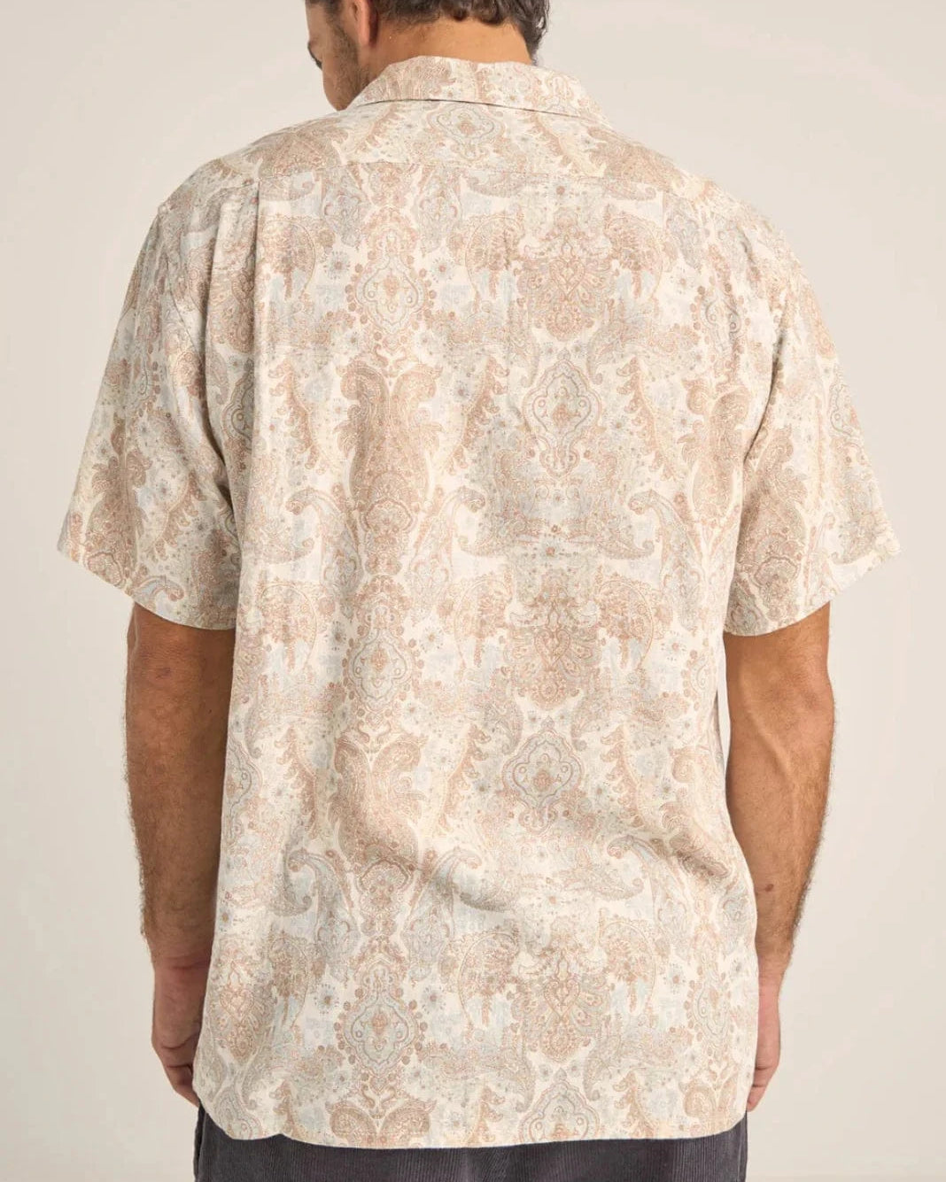 Rhythm Mens Jean Paisley SS Shirt - Cream Rhythm Jean Paisley SS Shirt - Cream Splash Swimwear Mens