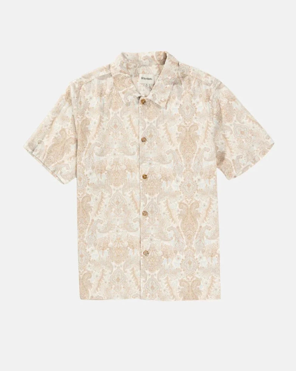Rhythm Mens Jean Paisley SS Shirt - Cream Rhythm Jean Paisley SS Shirt - Cream Splash Swimwear Mens