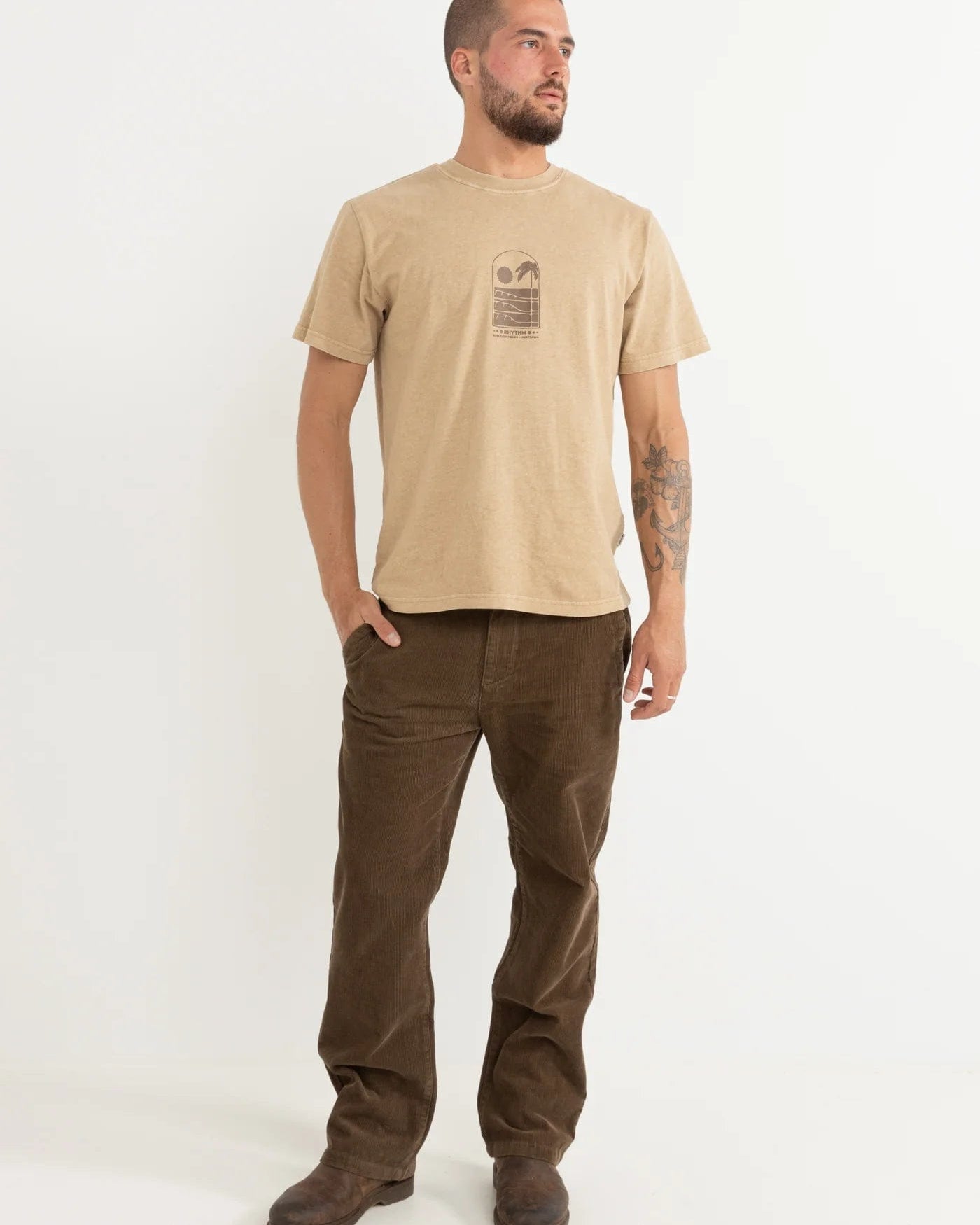 Rhythm Mens Portal Vintage T-Shirt Rhythm Portal Vintage T-Shirt Splash Swimwear