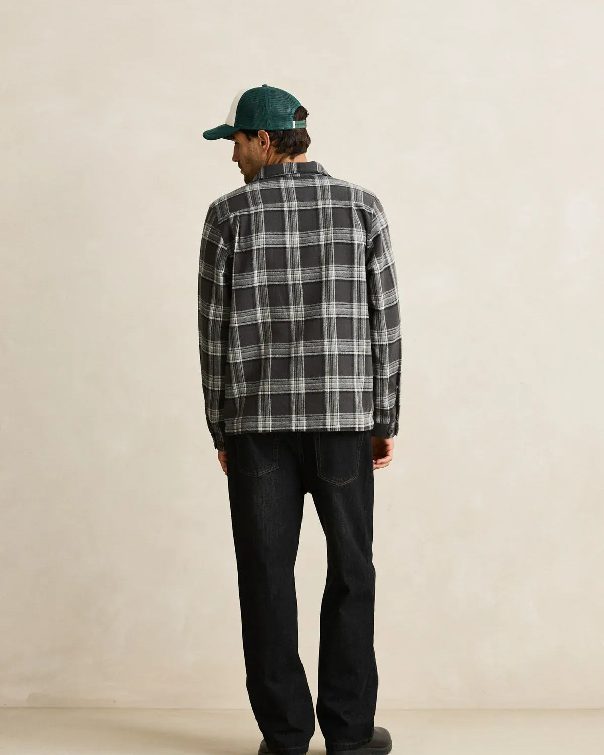 Rhythm Mens Rhythm Alex Check LS Shirt - Forest Rhythm Alex Check LS Shirt - Forest Splash Swimwear Mens Shirt