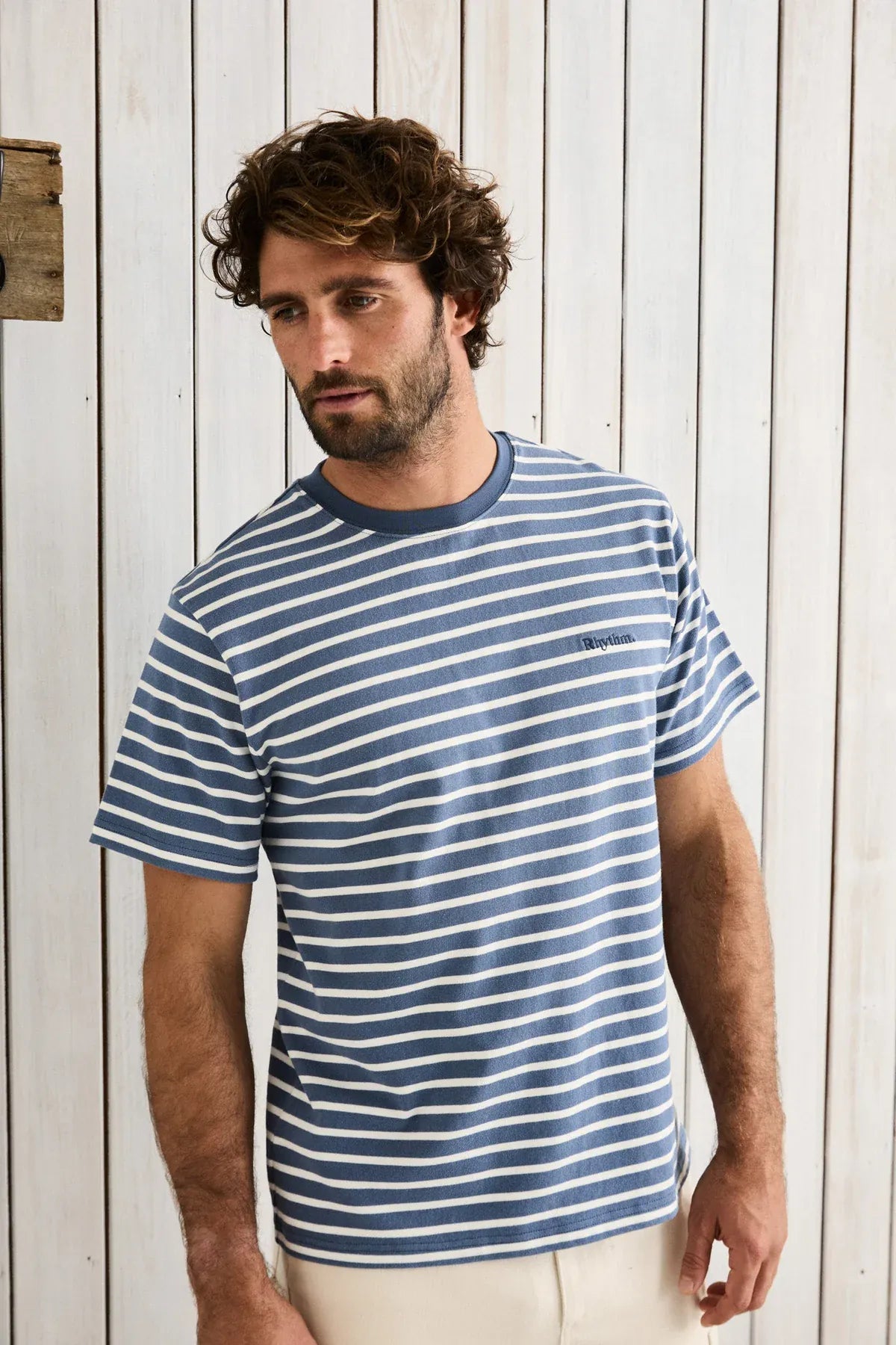 Rhythm Mens Rhythm Chasm SS T-Shirt - Multi Blue Rhythm Chasm SS T-Shirt - Multi Blue Splash Swimwear Mens Shirt