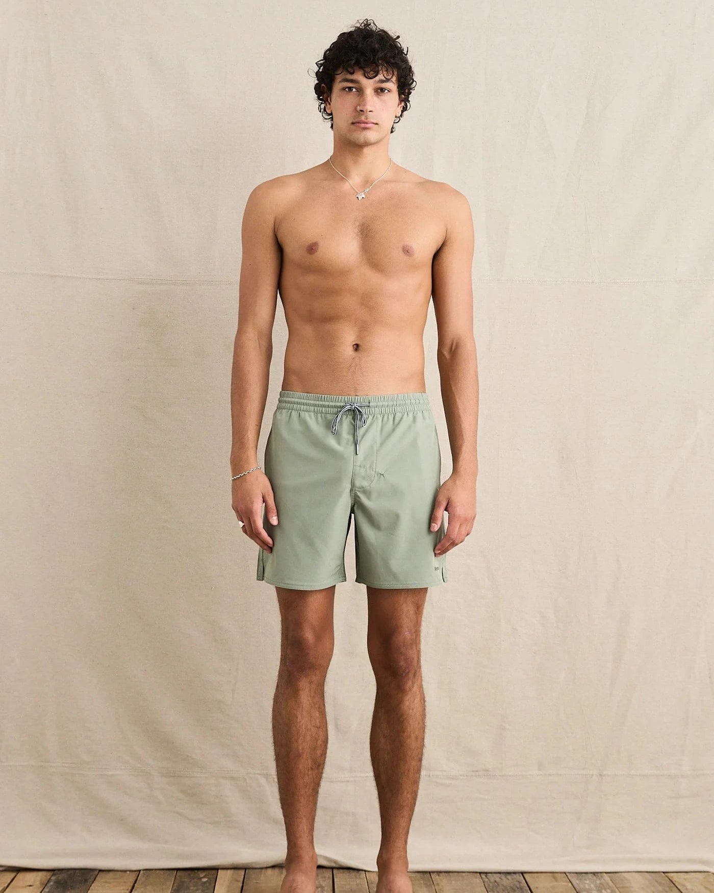 Rhythm Mens Rhythm Classic Beach Short - Seafoam Rhythm Classic Beach Short - Seafoam Splash Swimwear Mens