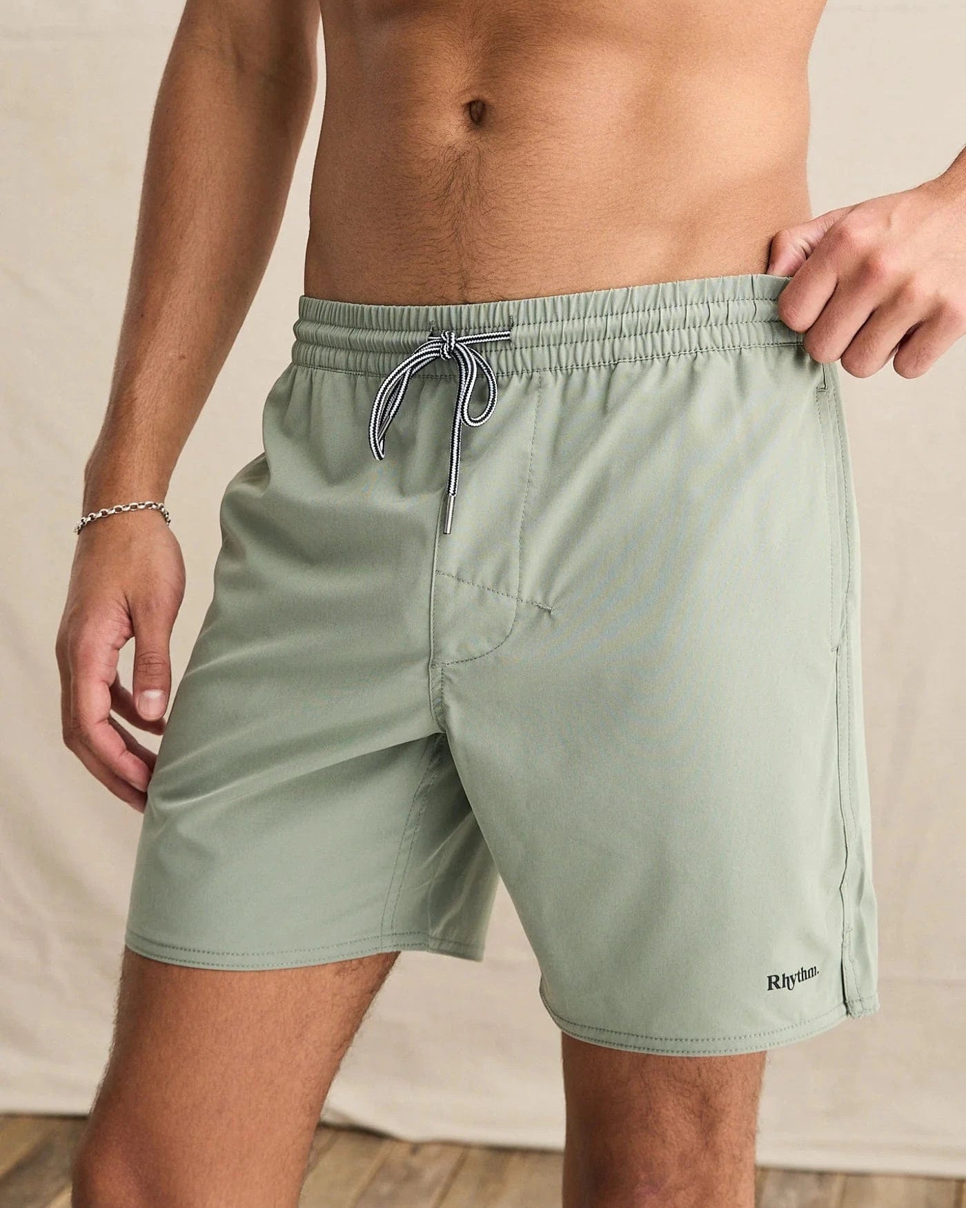 Rhythm Mens Rhythm Classic Beach Short - Seafoam Rhythm Classic Beach Short - Seafoam Splash Swimwear Mens