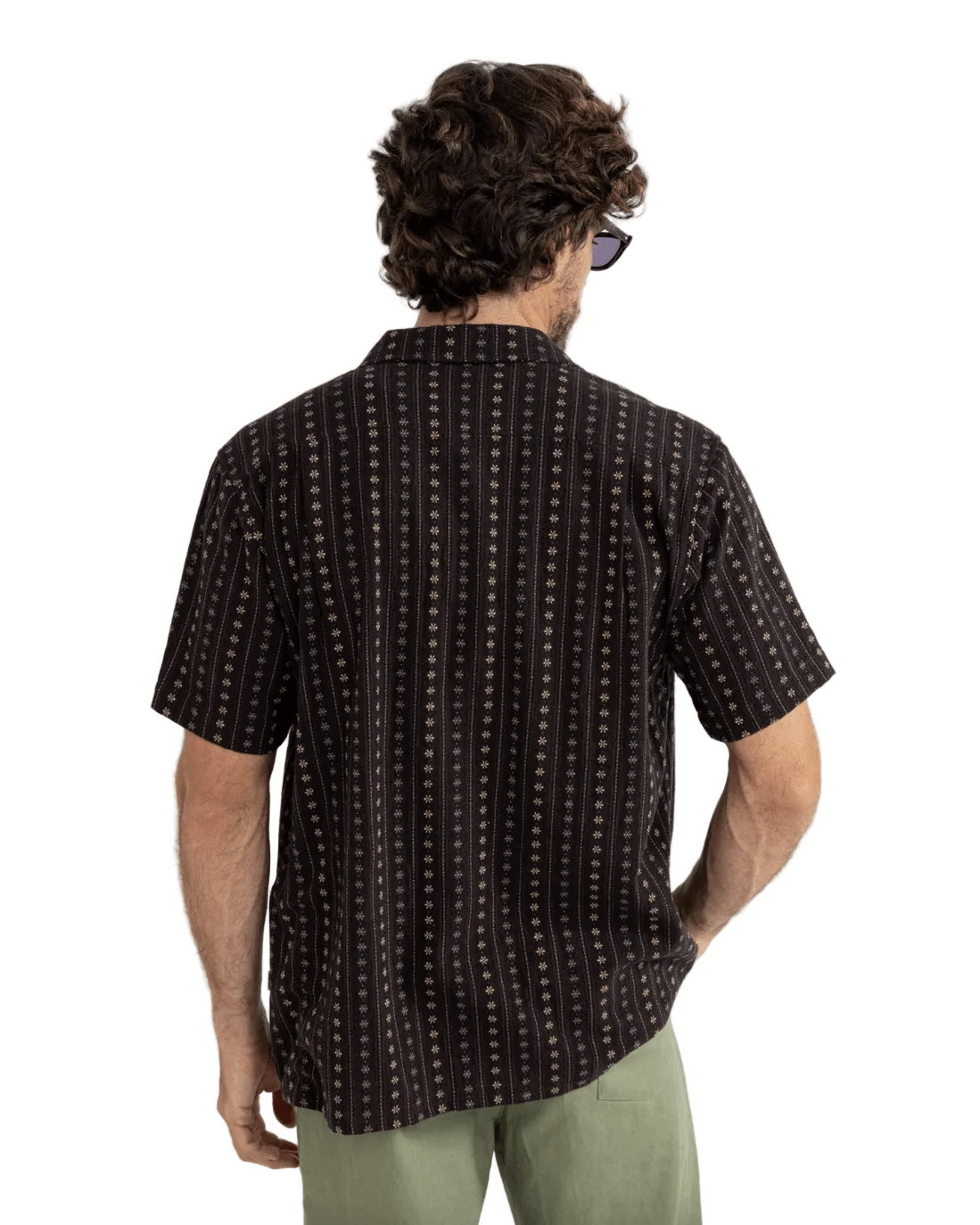 Rhythm Mens Rhythm Dakota Stripe SS Shirt - Chocolate Rhythm Dakota Stripe SS Shirt - Chocolate Splash Swimwear Mens