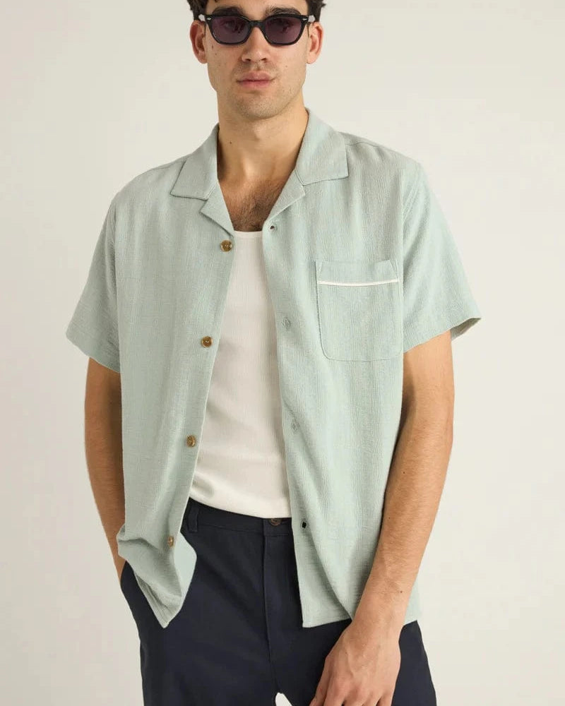 Rhythm Mens Rhythm Daytona SS Shirt- Teal Rhythm Daytona SS Shirt- Teal Splash Swimwear Mens