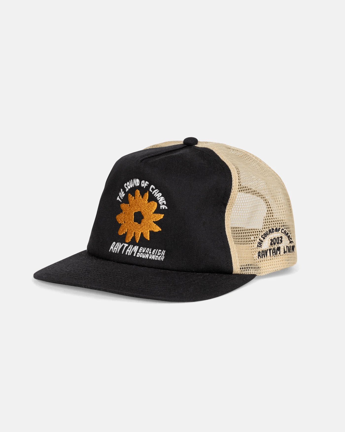 Rhythm Mens Rhythm Down Under Trucker Cap - Black 0725M-HW10-BLK Rhythm Down Under Trucker Cap - Black Splash Swimwear Mens O/S 9360397217261