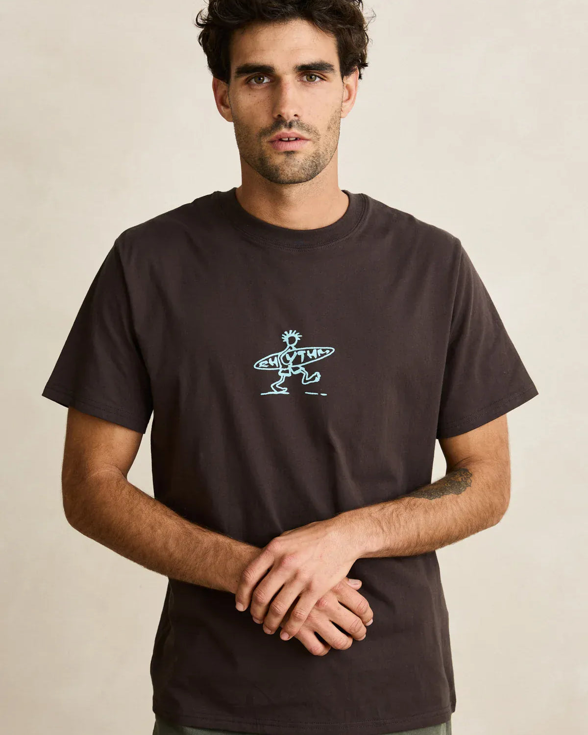 Rhythm Mens Rhythm Drifter SS T-shirt - Vintage Black Rhythm Drifter SS T-shirt - Vintage Black Splash Swimwear Mens Shirt