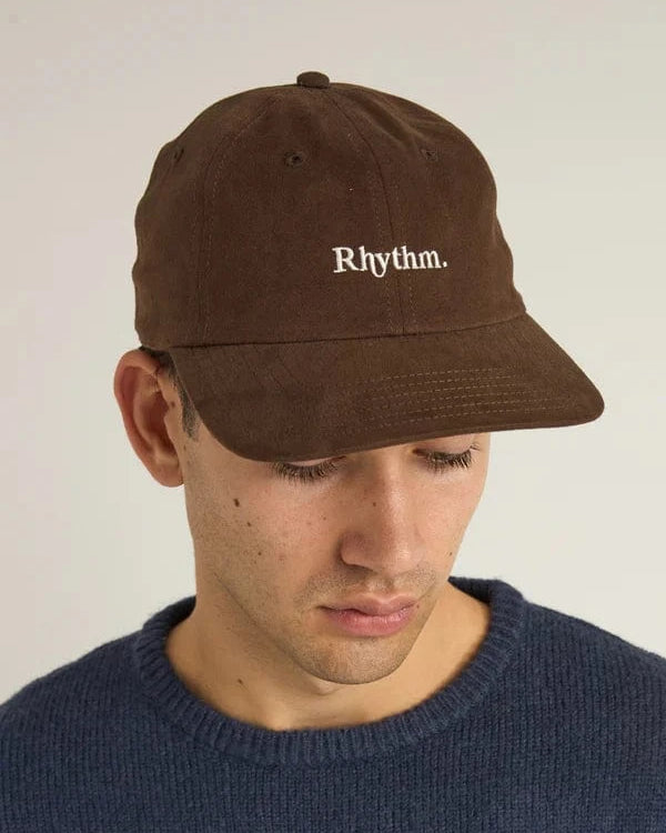 Rhythm Mens Rhythm Essential Brushed Twill Cap - Vintage Brown 0425M-HW01-BRO Rhythm Essential Brushed Twill Cap - Vintage Brown Splash Swimwear Mens O/S