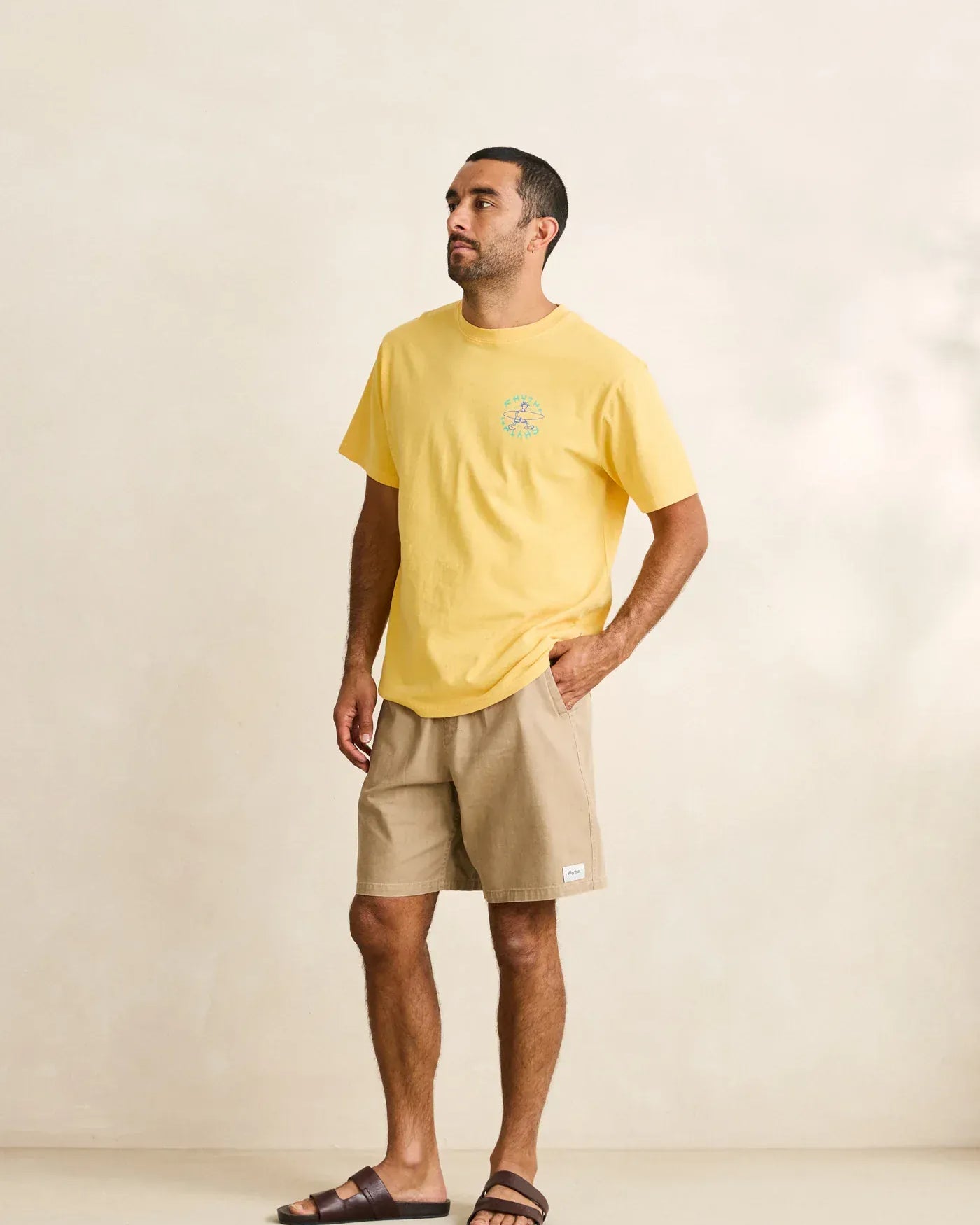 Rhythm Mens Rhythm Essential Herringbone Jam - Oak Rhythm Essential Herringbone Jam - Oak Splash Swimwear