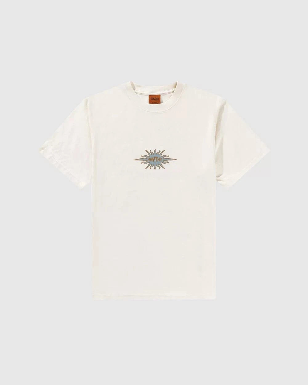 Rhythm Mens Rhythm Flame Printed Vintage SS T-Shirt - White Rhythm Flame Printed Vintage SS T-Shirt - White Splash Swimwear Mens