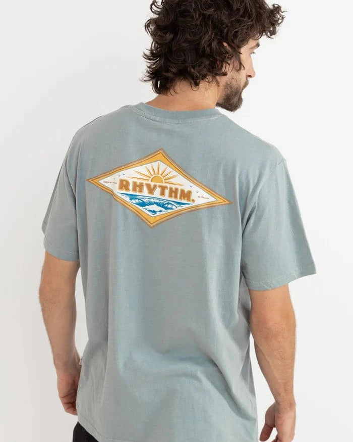 Rhythm Mens Rhythm Frame SS T-Shirt - Seafoam Rhythm Frame SS T-Shirt - Seafoam Splash Swimwear Mens