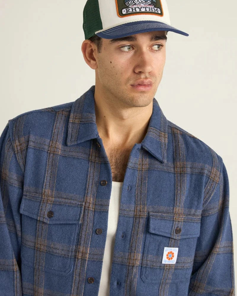 Rhythm Mens Rhythm Horizon Trucker Cap- Green 0725M-HW09-GRN Rhythm Horizon Trucker Cap- Green Splash Swimwear Mens O/S 9360397217247