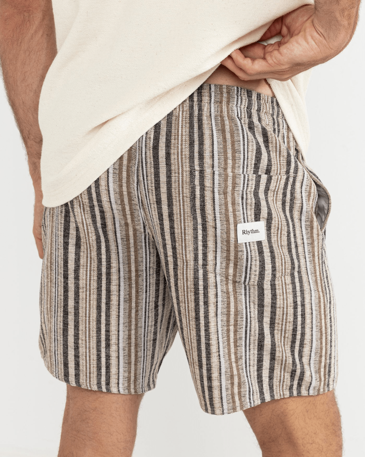 Rhythm Mens Rhythm Jaquard Jam - Natural Rhythm Jaquard Jam - Natural Splash Swimwear Mens