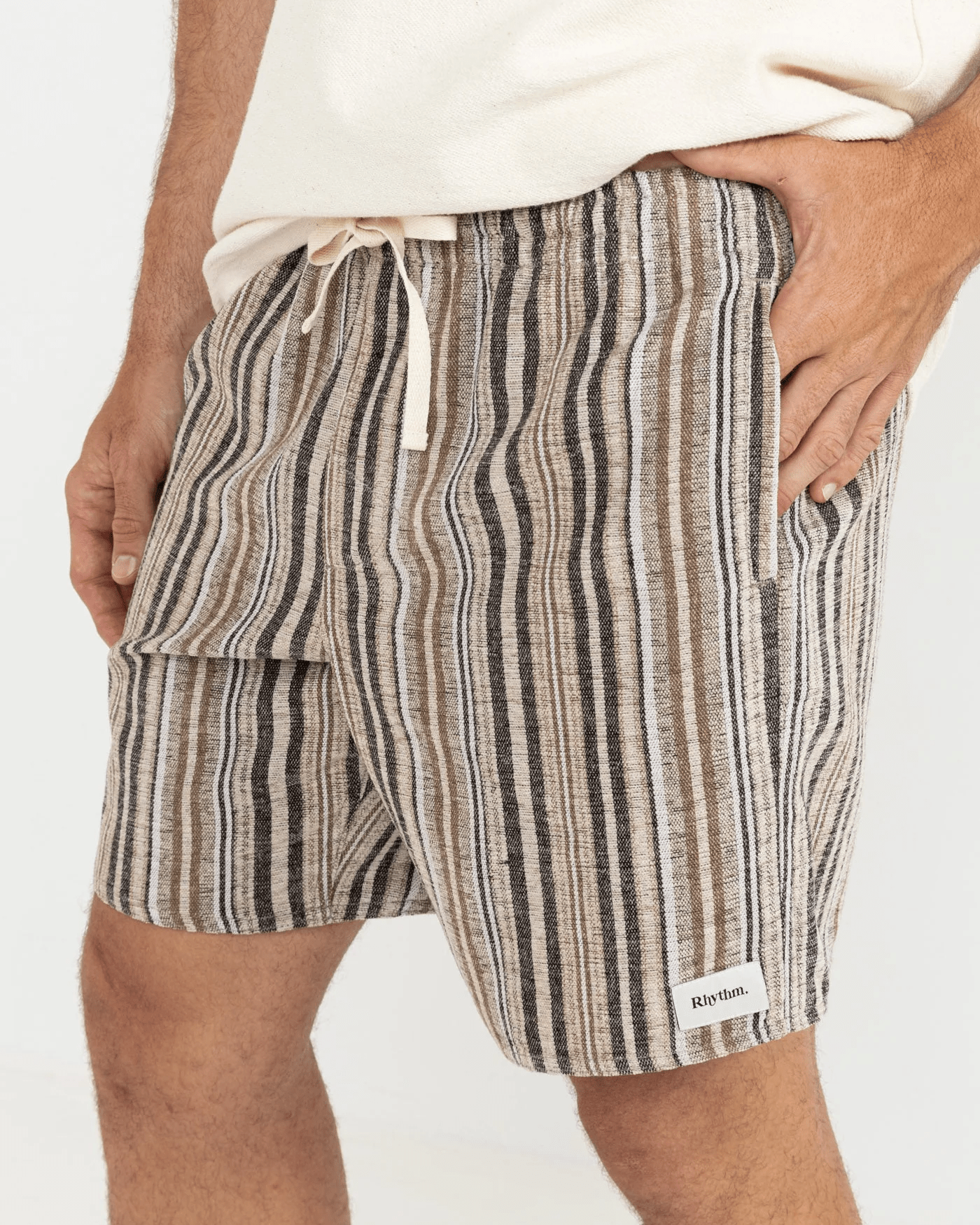 Rhythm Mens Rhythm Jaquard Jam - Natural Rhythm Jaquard Jam - Natural Splash Swimwear Mens