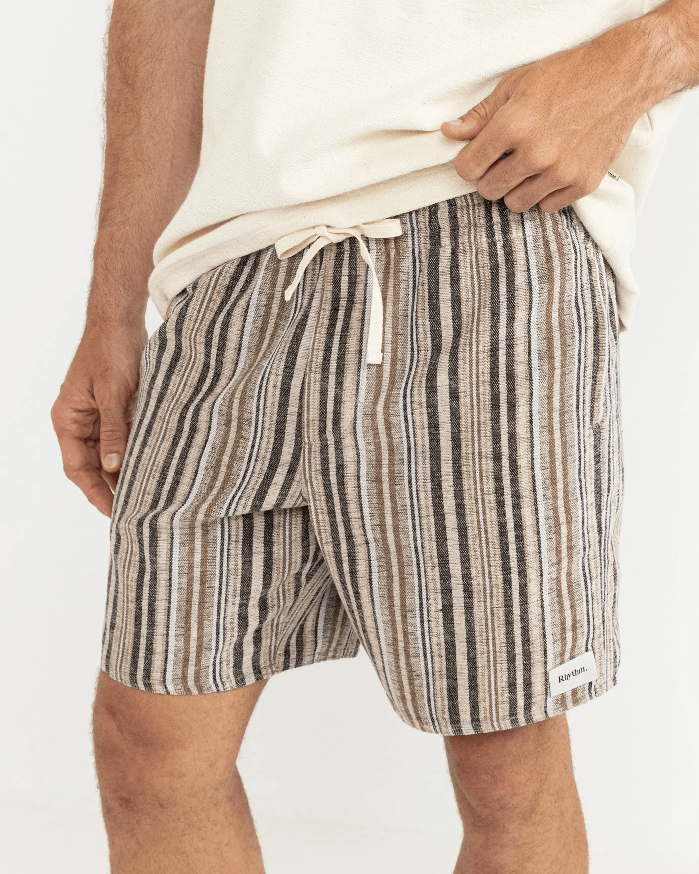 Rhythm Mens Rhythm Jaquard Jam - Natural Rhythm Jaquard Jam - Natural Splash Swimwear Mens