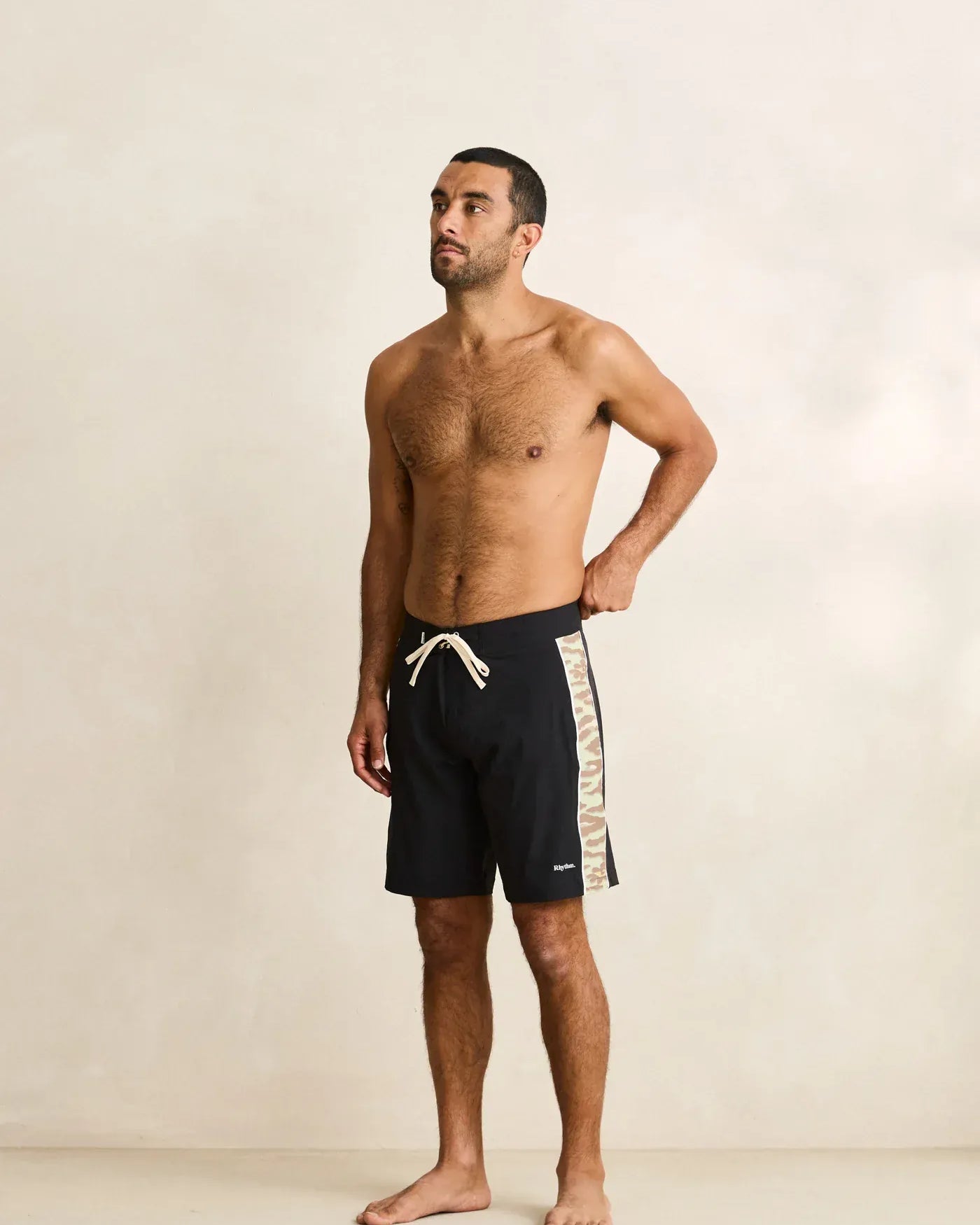 Rhythm Mens Rhythm Leo Camo Trunk - Black Rhythm Leo Camo Trunk - Black Splash Swimwear