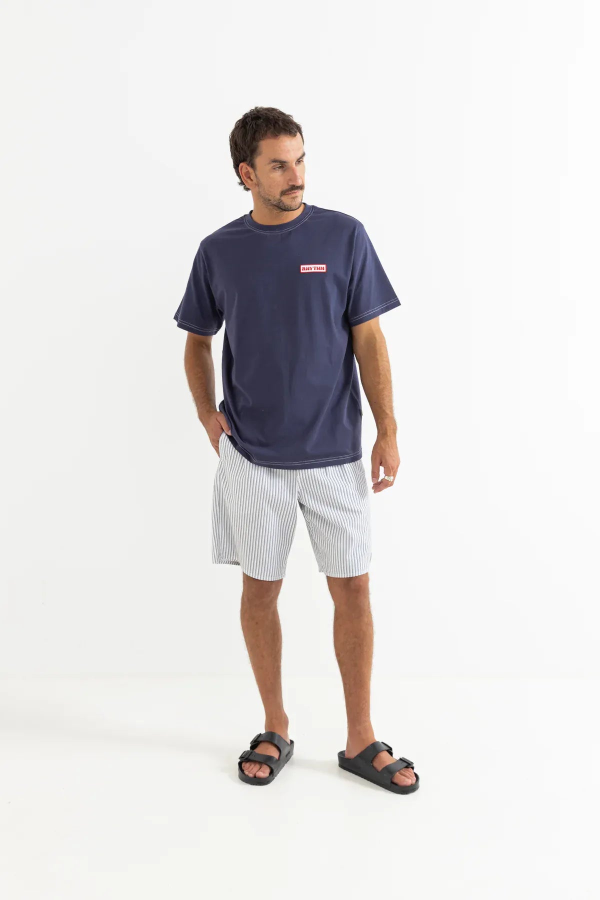 Rhythm Mens Rhythm Local Jam - White Rhythm Local Jam - White Splash Swimwear Mens Shorts