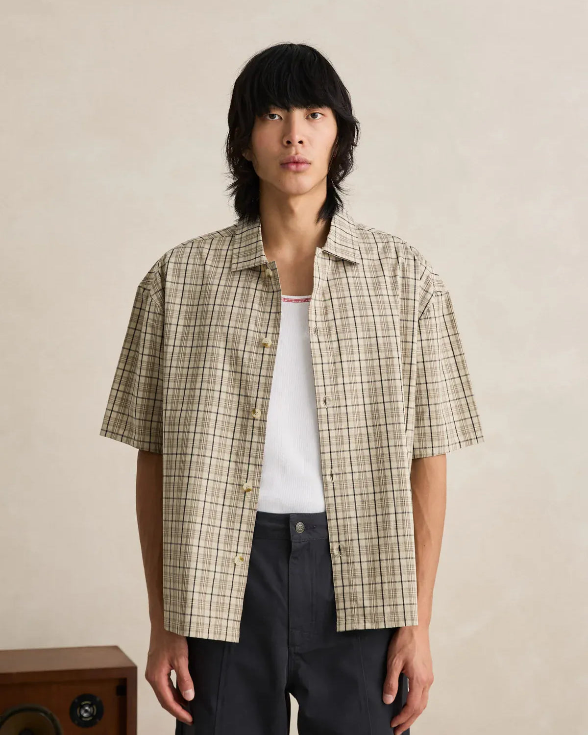 Rhythm Mens Rhythm Longreach Relaxed SS Shirt - Cream Rhythm Longreach Relaxed SS Shirt - Cream Splash Swimwear Mens Shirt