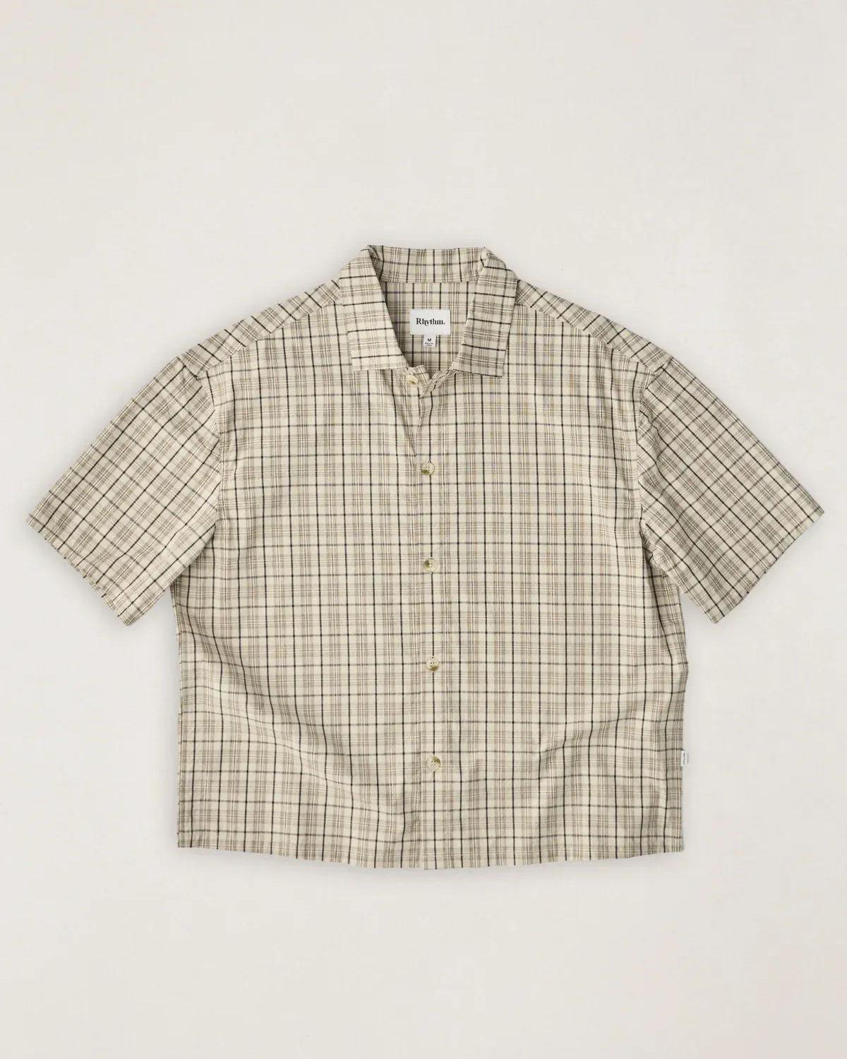 Rhythm Mens Rhythm Longreach Relaxed SS Shirt - Cream Rhythm Longreach Relaxed SS Shirt - Cream Splash Swimwear Mens Shirt