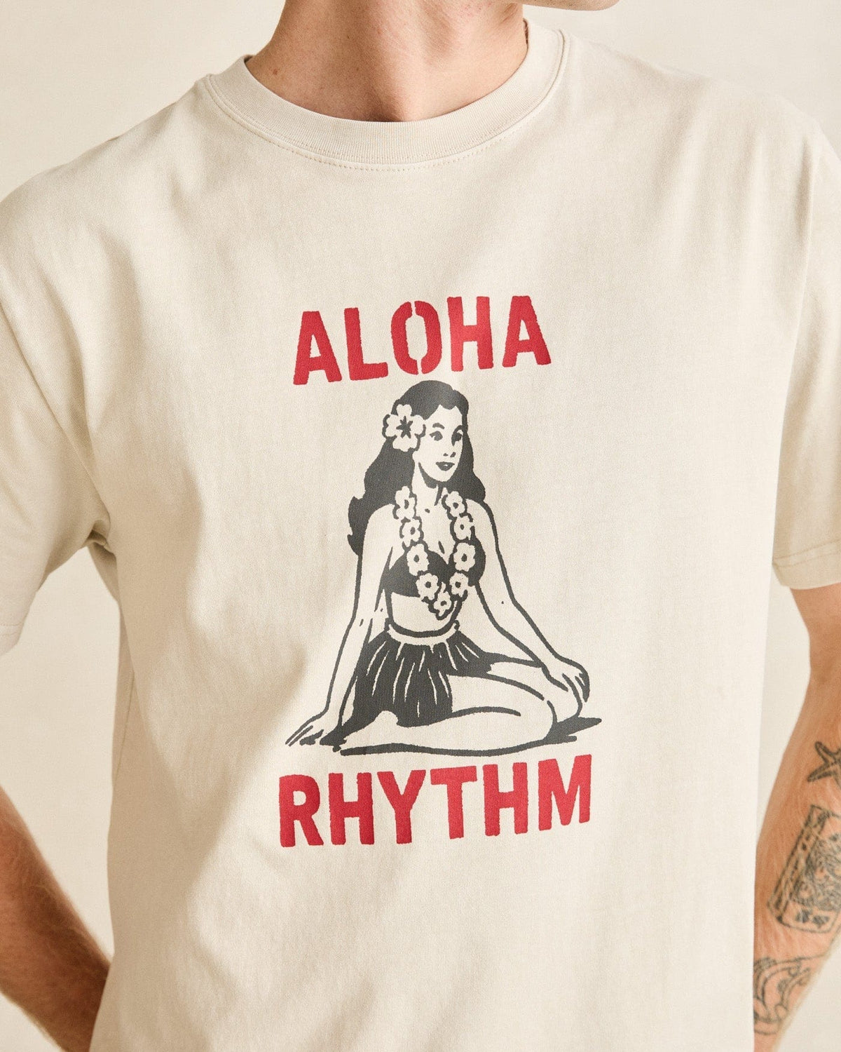 Rhythm Mens Rhythm Mens Aloha Rhythm Vintage SS T-Shirt - Moonrock Rhythm Mens Aloha Rhythm Vintage SS T-Shirt Moonrock Splash Swimwear Mens Tee