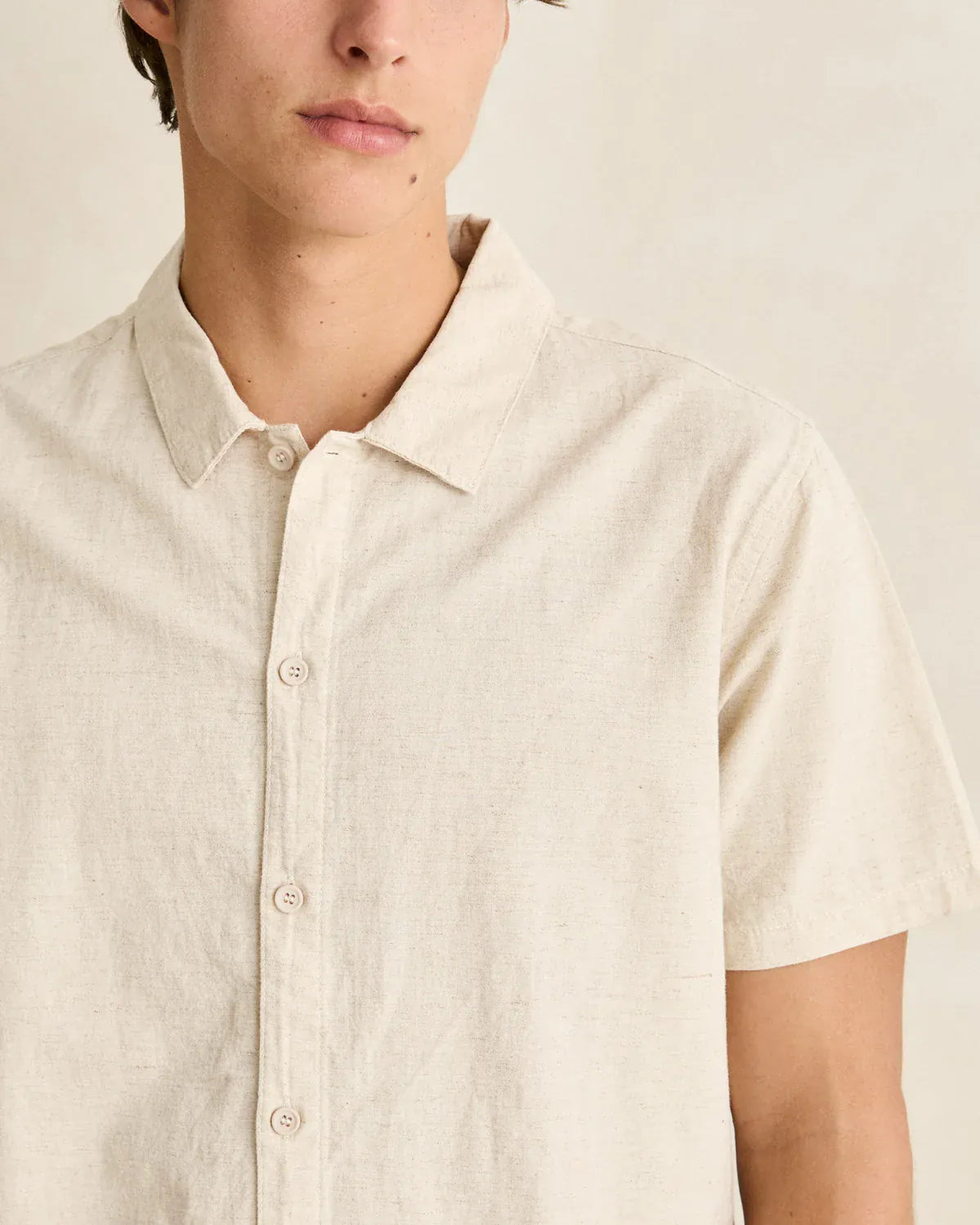Rhythm Mens Rhythm Mens Classic Linen SS Shirt - Sand Rhythm Mens Classic Linen SS Shirt - Sand Splash Swimwear Mens Shirt