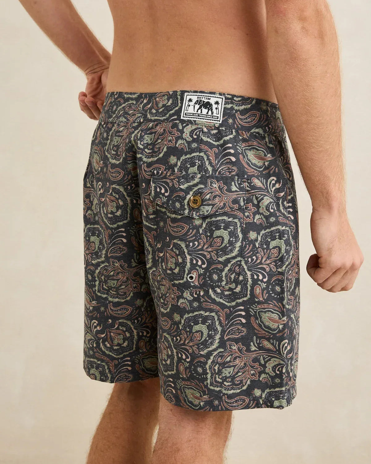 Rhythm Mens Rhythm Mens Costa Rica Trunk - Black Rhythm Mens Costa Rica Trunk - Black Splash Swimwear Mens Brief