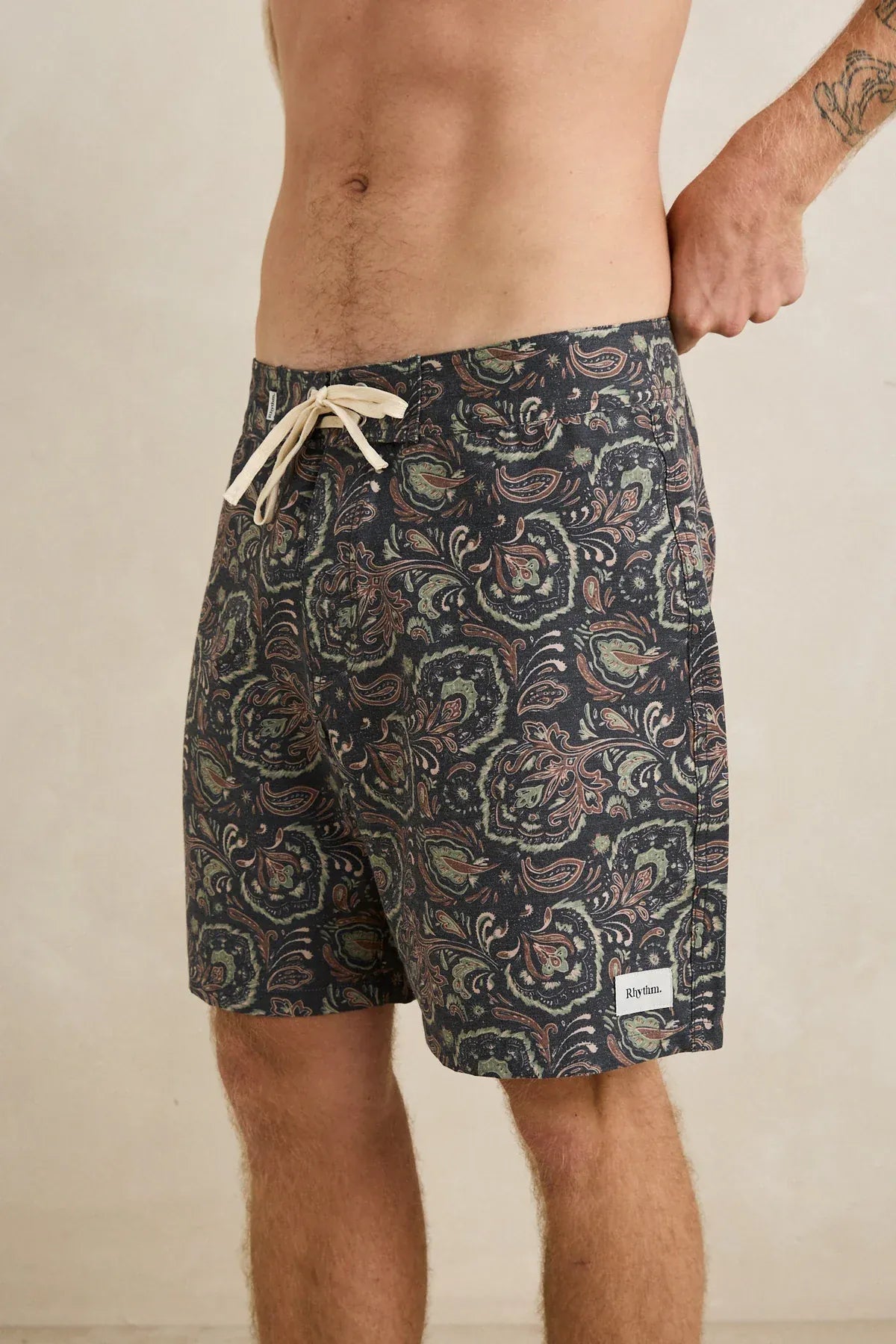 Rhythm Mens Rhythm Mens Costa Rica Trunk - Black Rhythm Mens Costa Rica Trunk - Black Splash Swimwear Mens Brief