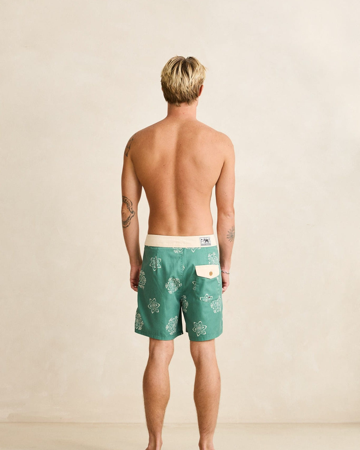 Rhythm Mens Rhythm Mens Doily Heritage Trunk - Pine Rhythm Mens Doily Heritage Trunk Pine Splash Swimwear Boardshorts