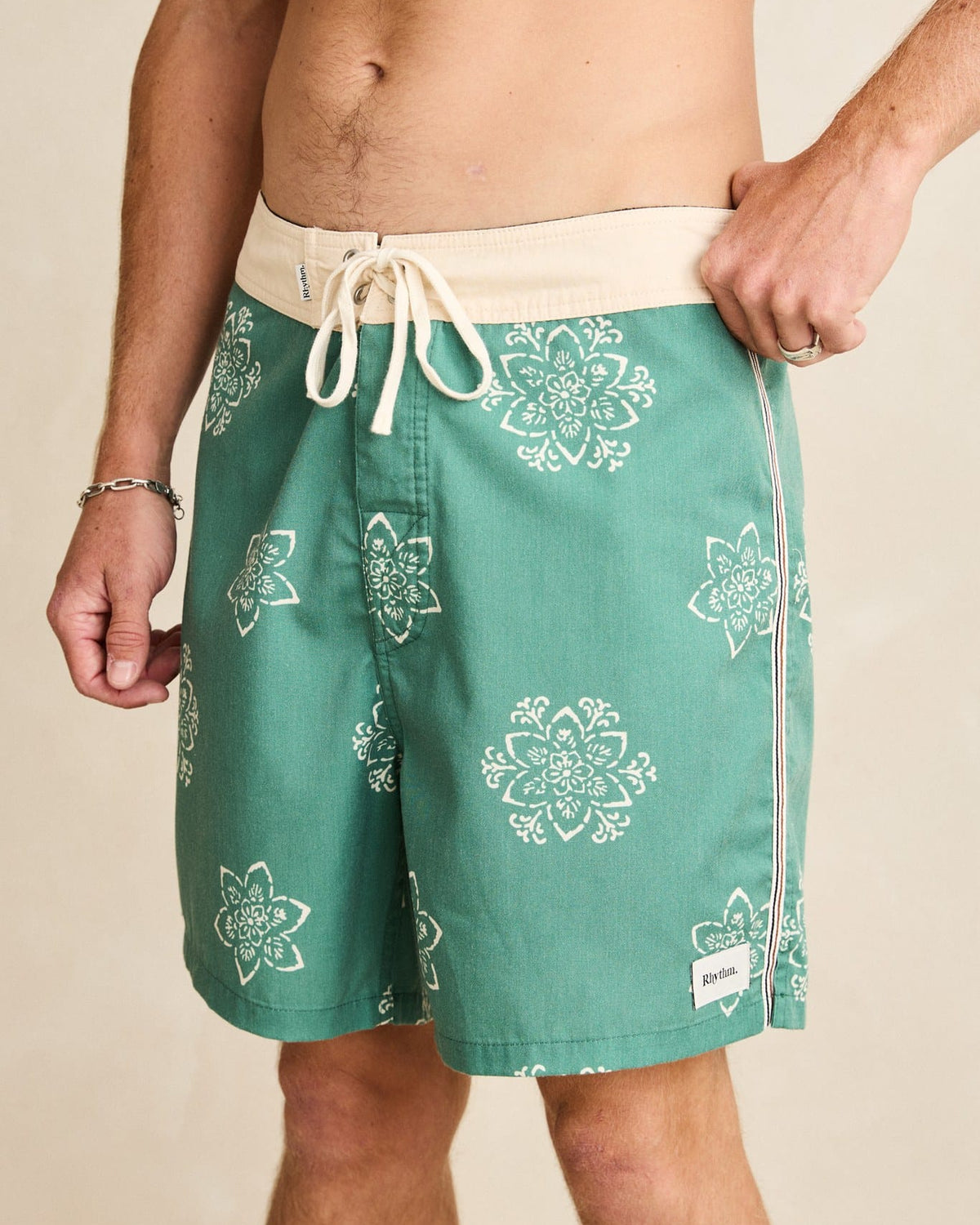 Rhythm Mens Rhythm Mens Doily Heritage Trunk - Pine CD25M-TR47-PIN-30 Rhythm Mens Doily Heritage Trunk Pine Splash Swimwear Boardshorts 30 9360397408034